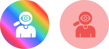 Web platformları için renkli vektör biçiminde basit bir soyut kullanıcı simgesi.