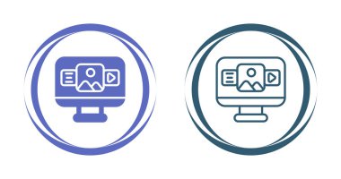 Dairesel çizgiler içindeki dijital profil simgeleri