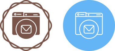 E- posta simgeleri, güvenlik konsepti, vektör illüstrasyonlu bilgisayar dizinleri   