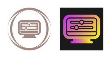 Masaüstü Bilgisayar Modern Simgesi Beyaz Arkaplanda İzole Edildi