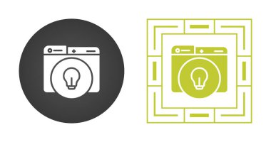 computer web pages with lightbulb icons on white background, vector illusration  