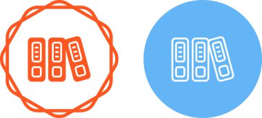 Beyaz arkaplanda izole edilmiş ofis dizinleri simgeleri kümesi, vektör illüstrasyonu 