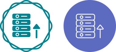 Sunucu simgeleri ayarlandı, vektör illüstrasyonu