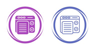 Mor ve mavi çizgili fırın simgeleri dairelerin içinde