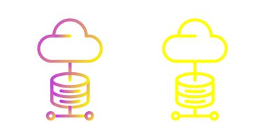 Bulut depolama simgesi Vektör logo taslağı