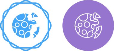 Küresel Simge, Basit Vektör İllüstrasyonu Beyaz Arkaplanda İzole Edildi 