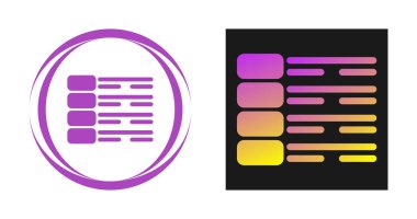 İşaretli kutulu ögelerin listesini gösteren vektör simgeleri.