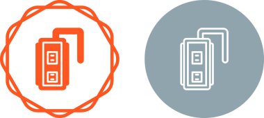 Elektrik soket vektör simgesi. Kablo ağ filtresi sembolü