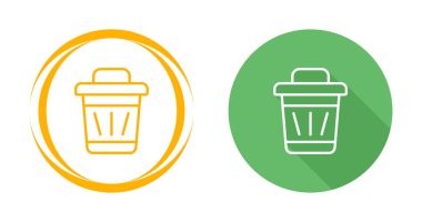 Çöp kutusu simgesi setinin vektör illüstrasyonu 