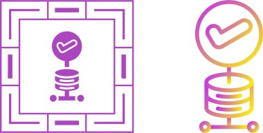 data sunucusu web simgesi vektör illüstrasyonu