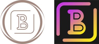 ilk logo b harfi tasarım şablonu, vektör illüstrasyonu 