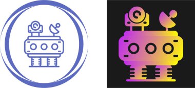 Ay ikonu vektör illüstrasyon tasarımı