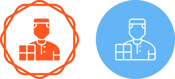 Стильное векторное изображение аватара, адаптированного для использования в Интернете.