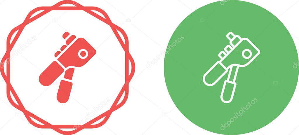 Rivet Gun Line Icon. Linear Style Sign for Mobile Concept and Web Design. Rivet Gun Tool Outline Vector Icon. Symbol, Logo Illustration. Vector Graphics