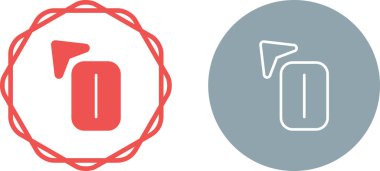 Beyaz arkaplanda izole edilmiş düğme ve ok simgeleri, vektör illüstrasyonu 