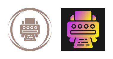 Yazıcı simgesi beyaz arkaplanda izole edildi