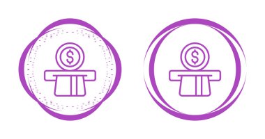 atm simgeleri ayarlandı, vektör illüstrasyonu