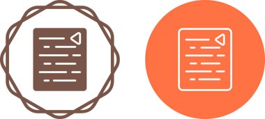 belge web simgesi vektör illüstrasyonu