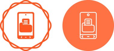 Akıllı Telefon Basit Simgesi, Beyaz Arkaplanda Vektör İllüstrasyonu 