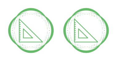 üçgen cetvel simgesi vektör çizimi 