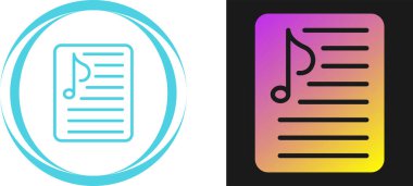 müzik listesi simgesi seti, vektör illüstrasyonu