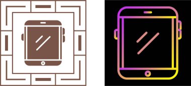 Beyaz arkaplanda akıllı telefon simgesi. İzole vektör illüstrasyonu 