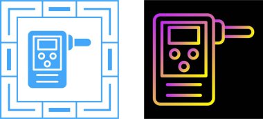 Breathalyzer icons on white background. devices for measuring concentration of alcohol in human breath clipart