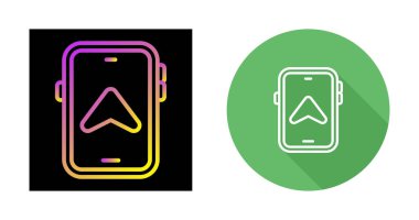 Beyaz arkaplanda akıllı telefon simgesi. İzole vektör illüstrasyonu 