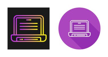 beyaz arkaplanda izole edilmiş dizüstü bilgisayar simgeleri, vektör illüstrasyonu    