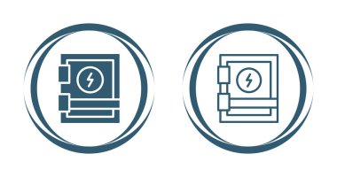 Elektrik Paneli Web simgesi vektör illüstrasyonu