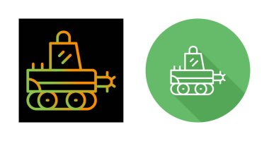 Traktör simgesi vektör çizimi 