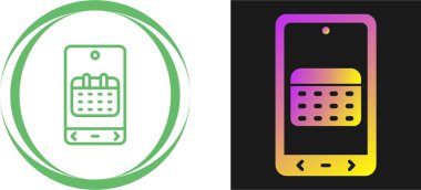 akıllı telefon simgeleri ayarlandı, vektör illüstrasyonu basit tasarım