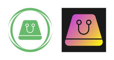 Alışveriş çantası web simgesi vektör illüstrasyonu