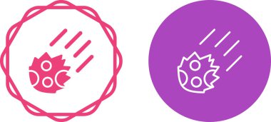 Kuyruklu yıldız çizgisi simgeleri vektör illüstrasyonunu ayarla 