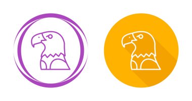 kartal başı simgeleri ayarlandı, vektör illüstrasyonu 