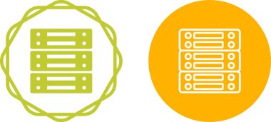 Sunucu simgeleri ayarlandı, vektör illüstrasyonu