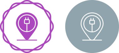 Konum veya harita simgesi simgesi. vektör illüstrasyonu