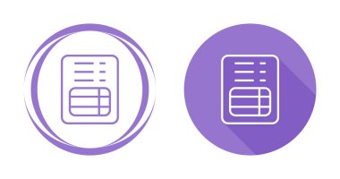 Belge sembolü gösteren mor dairesel simgeler