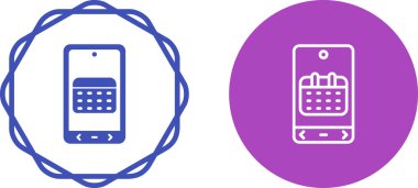 Beyaz arkaplanda akıllı telefon simgesi. İzole vektör illüstrasyonu 