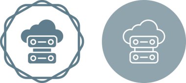 Web Sunucusu simgeleri vektör illüstrasyonunu ayarla 