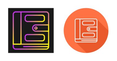 Satır Defteri simgesi beyaz arkaplanda izole edildi. Renkli taslak konsepti. Vektör