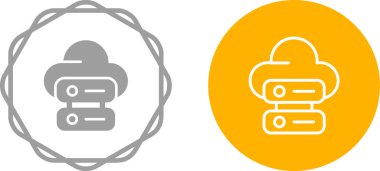 bulut hesaplama web simgesi vektör illüstrasyonu