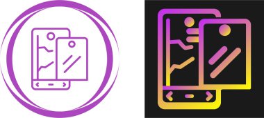 Beyaz arkaplanda renkli akıllı telefon simgesi izole edildi