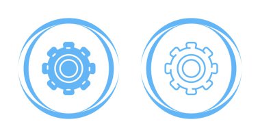Beyaz arkaplanda izole edilmiş dişli simgeleri
