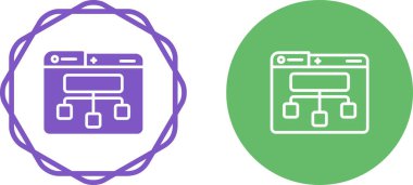 Beyaz arkaplanda sunucu ağ simgeleri olan bilgisayar dizinleri 