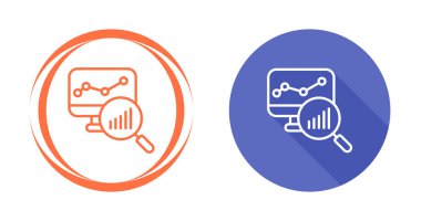 Veri Analizi simgeleri ayarlandı, vektör illüstrasyonu