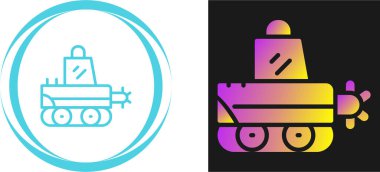 Traktör simgesi vektör çizimi 