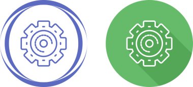 Beyaz arkaplanda izole edilmiş dişli simgeleri