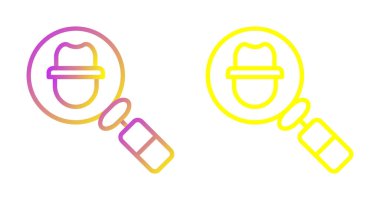 Büyütme simgeleri ayarlandı, vektör illüstrasyonu