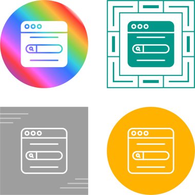 Arama motoru optimizasyon simgeleri ayarlandı, vektör illüstrasyonu